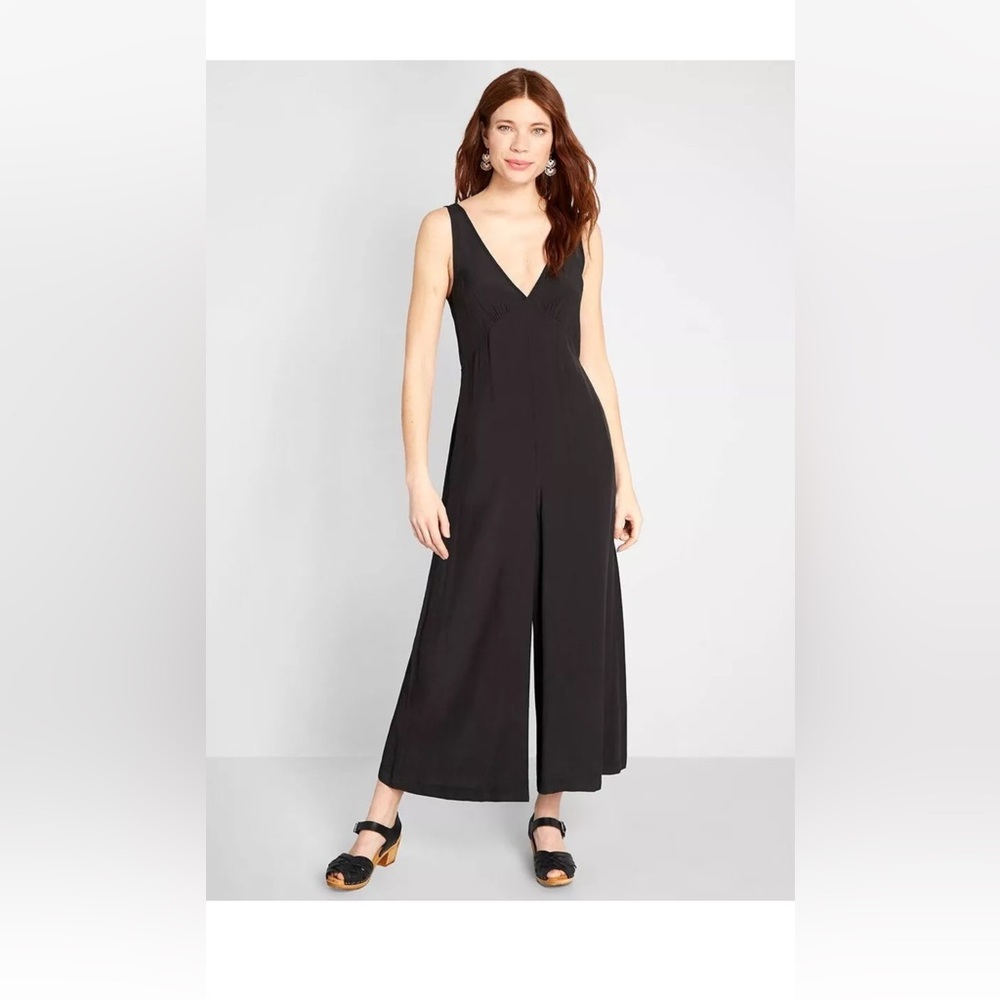 ModCloth Womens One Piece Black Jumpsuit Size XS B11‎